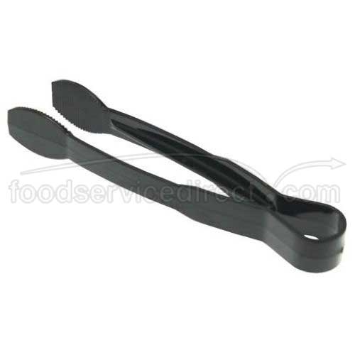 Black Cambro Lugano Easy Grip Angled Tong, 10 13/16 inch -- 12 per case.