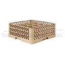 Traex Rack Master Beige 16 Compartment Glass Rack with Two Extenders, 7 1/8 x 19 3/4 x 19 3/4 inch -- 2 per case.