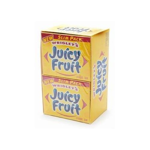 Wrigley Juicy Fruit Gum, 3 per pack -- 20 packs per case.