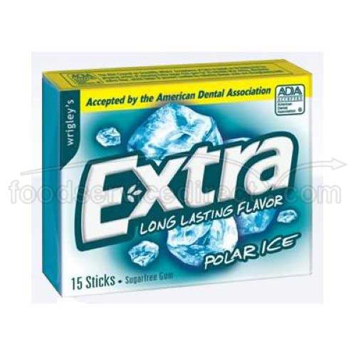 Extra Polar Ice Gum - 3 per pack -- 20 packs per case.