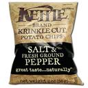 Kettle Krinkle Cut Salt and Fresh Ground Pepper Potato Chips - 2 oz. bag, 24 per case