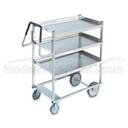 Vollrath Heavy Duty Stainless Steel 3 Shelf Ergonomic Utility Cart, 39 x 20 x 441/2 inch.