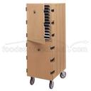 Dark Brown Cambro Double Compartment Carrier Camcart, 33 1/4 x 21 1/2 x 63 3/4 inch.