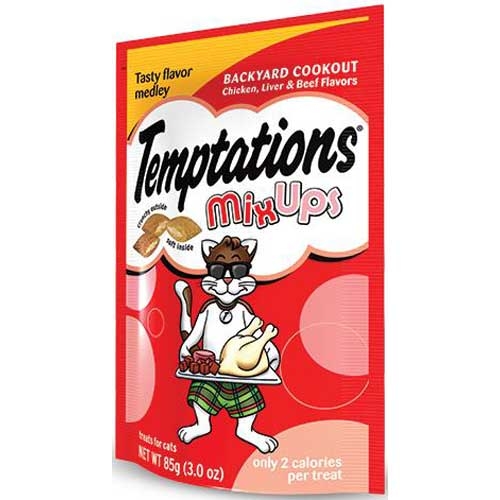 Whiskas Temptations Mix Ups Backyard Cookout Flavor Cat Treat, 3 Ounce -- 12 per case.