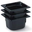 Vollrath Super Pan Black High Temperature Sixth Size Plastic Pan -- 6 per case.