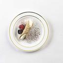 Glimmerware Black and Silver Dessert Plate, 6 inch, 10 count per pack -- 12 per case.