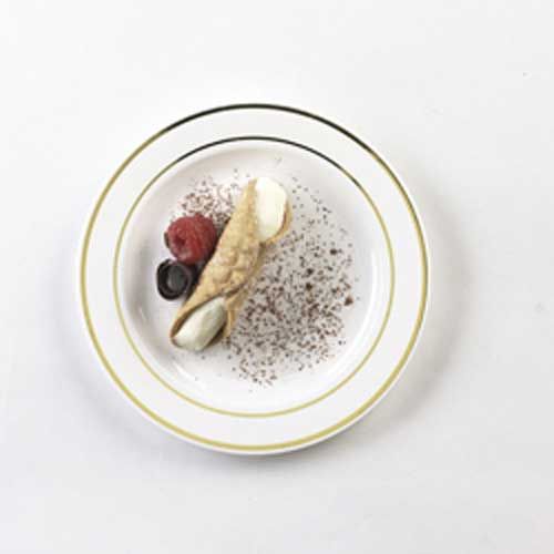 Yoshi Glimmerware Black And Silver Dessert Plate, 6 Inch, 10 Count -- 12 Per Case