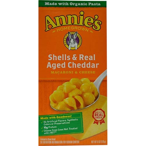 Annies Shells and Real Aged Cheddar Mac and Cheese, 6 Ounce -- 12 per case