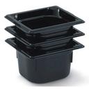Vollrath Super Pan Black Low Temperature Plastic Sixth Size Pan -- 6 per case.
