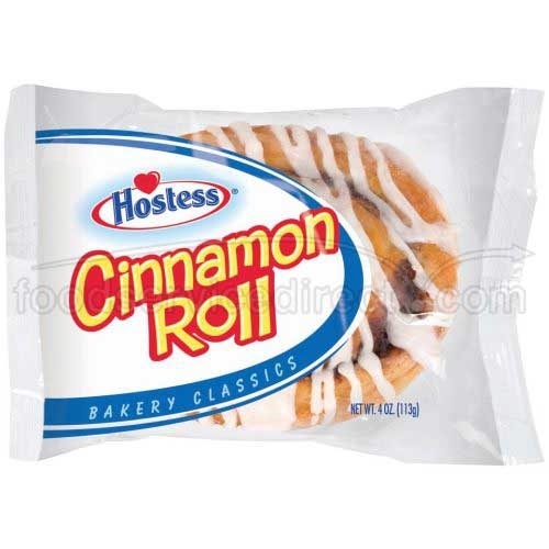 Hostess Single Serve Cinnamon Roll, 4 Ounce -- 36 per case.