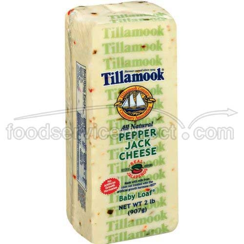 Tillamook Pepper Jack Cheese, 2 Pound -- 6 per case.