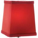 Hollowick Tapered Square Fabric Crimson Candlestick Shade.
