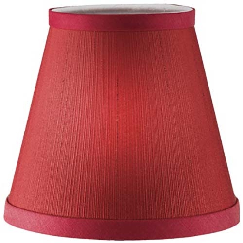 Hollowick Empire Fabric Crimson Candlestick Shade, 4 1/4 inch Height x 5 1/8 inch Dia.