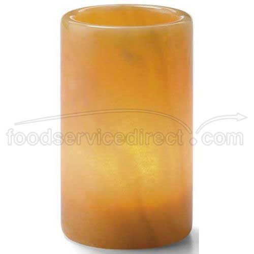 Hollowick Solid Honey Onyx Cylinder Lamp, 4 3/4 X 2 3/4 X 2 3/4 Inch