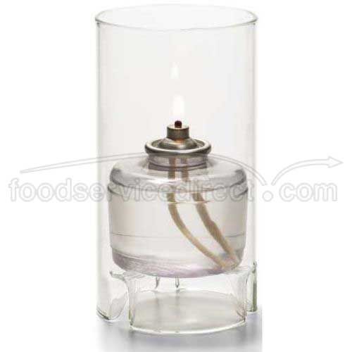 Hollowicks Clear Large Glass Cylinder Lamp, 5 1/2 Inch Height