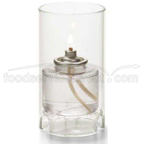 Hollowicks Clear Mini Glass Cylinder Lamp, 4 3/8 Inch Height