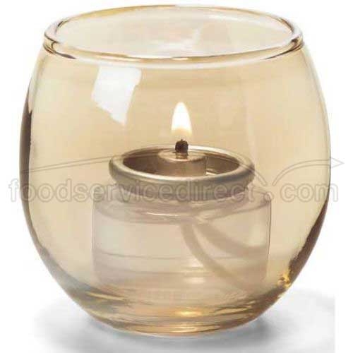 Hollowicks Gold Lustre Tealight Glass Lamp, 2 3/8 inch Height.