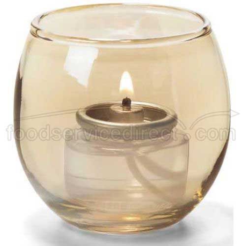 Hollowicks Gold Lustre Tealight Glass Lamp, 2 3/8 Inch Height