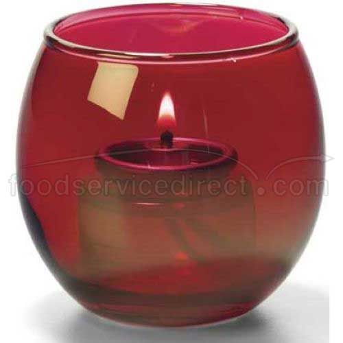 Hollowicks Ruby Lustre Tealight Glass Lamp, 2 3/8 Inch Height