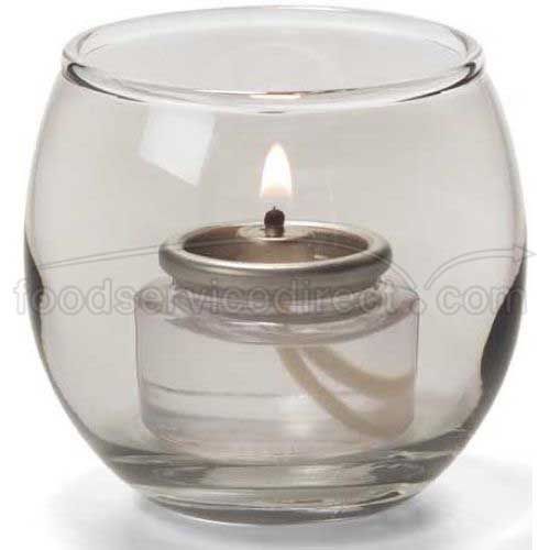 Hollowicks Smoke Lustre Tealight Glass Lamp, 2 3/8 Inch Height
