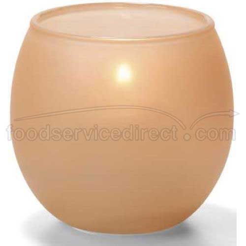 Hollowicks Satin Terra Cotta Tealight Glass Lamp, 2 3/8 Inch Height