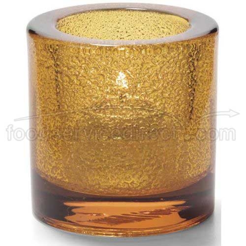 Hollowicks Amber Jewel Thick Tealight Glass Lamp, 2 7/8 inch Height.