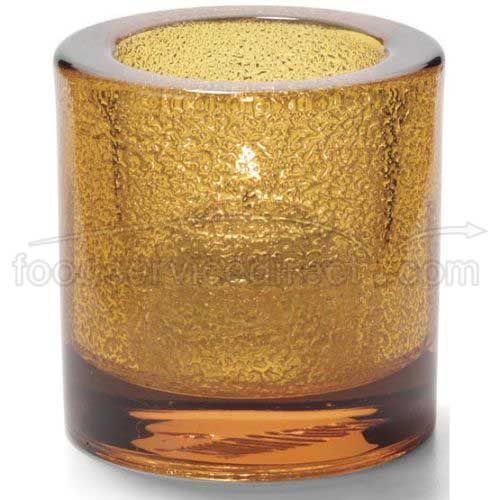 Hollowicks Amber Jewel Thick Tealight Glass Lamp, 2 7/8 Inch Height