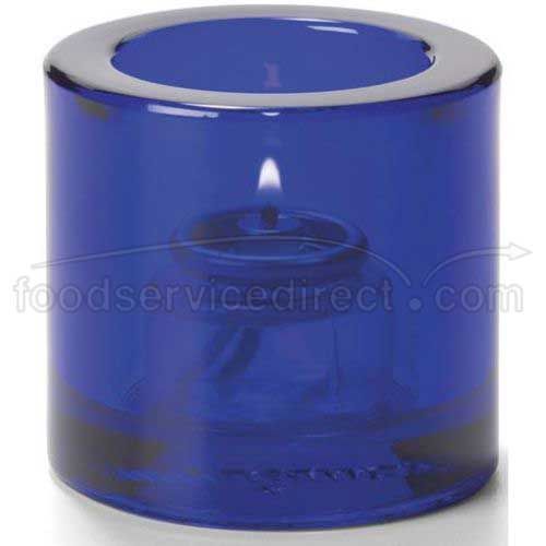 Hollowicks Cobalt Blue Thick Tealight Glass Lamp, 2 7/8 Inch Height