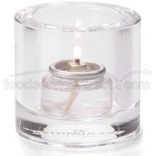 Hollowicks Clear Thick Tealight Glass Lamp, 2 7/8 Inch Height