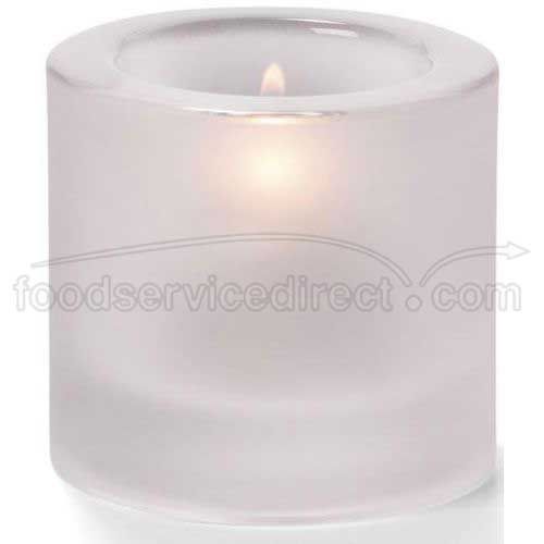Hollowicks Satin Crystal Thick Tealight Glass Lamp, 2 7/8 Inch Height