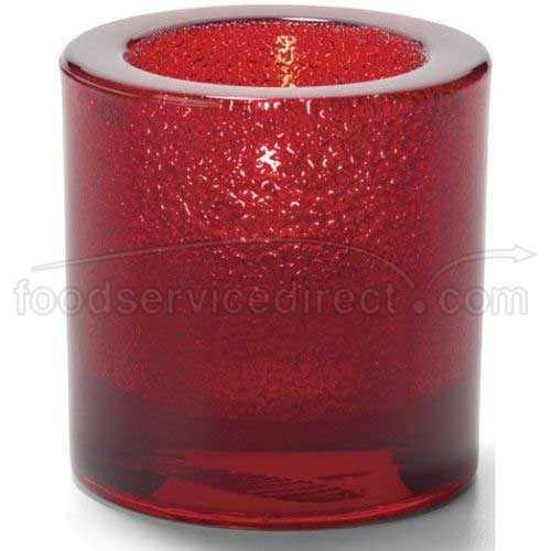 Hollowicks Ruby Jewel Thick Tealight Glass Lamp, 2 7/8 inch Height.