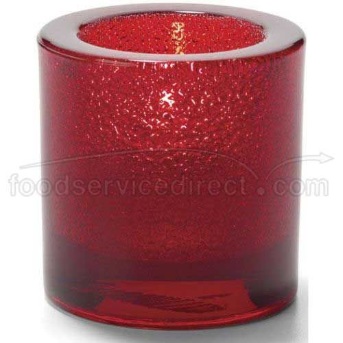 Hollowicks Ruby Jewel Thick Tealight Glass Lamp, 2 7/8 Inch Height
