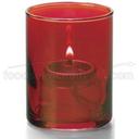Hollowicks Ruby Lustre Tealight Cylinder Glass Lamp, 2 1/2 inch Height.