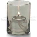 Hollowicks Smoke Lustre Tealight Cylinder Glass Lamp, 2 1/2 inch Height.