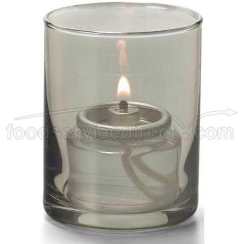 Hollowicks Smoke Lustre Tealight Cylinder Glass Lamp, 2 1/2 inch Height.