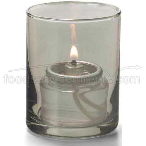 Hollowicks Smoke Lustre Tealight Cylinder Glass Lamp, 2 1/2 Inch Height