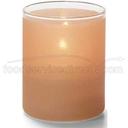 Hollowicks Satin Terra Cotta Tealight Cylinder Glass Lamp, 2 1/2 inch Height.