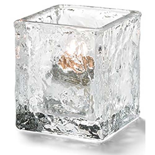 Hollowick Glass Glacier Clear Tealight Lamp.