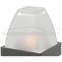 Hollowicks Satin Crystal Pyramid Globe Only, 3 inch Height.