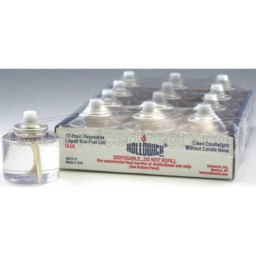 Hollowicks Liquid Votive Disposable Fuel Cell, 1 1/2 Inch Height -- 12 Per Case