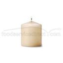 Hollowicks Select Wax Ivory Pillar Candle, 3 inch Height -- 12 per case