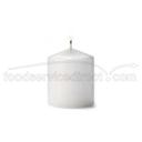 Hollowicks Select Wax White Pillar Candle, 3 inch Height -- 12 per case