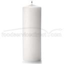 Hollowicks Select Wax White Pillar Candle, 9 inch Height -- 12 per case