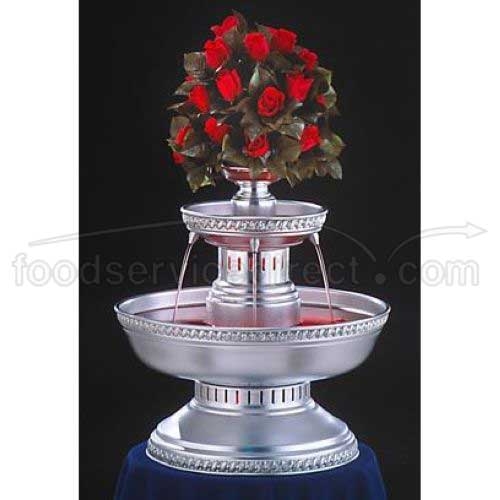 Apex Fountain Matured Silver Anodized Aluminum Champagne Beverage Fountain, 5 Gallon.