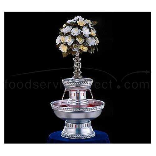 Apex Fountain Oasis Silver Anodized Aluminum Champagne Beverage Fountain, 3 Gallon.
