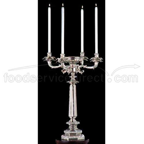 Apex Fountains Aries Bright Heavy Nickel Finish Four Light Candelabra, 27 Inch Height -- 2 Per Case