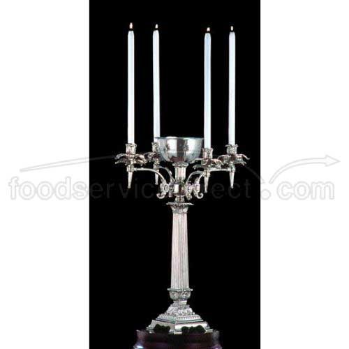 Apex Fountains Crown Bright Heavy Nickel Finish Four Light Candelabra, 23 Inch Height -- 2 Per Case