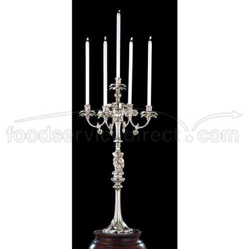 Apex Fountains Dana Bright Heavy Nickel Finish Five Light Candelabra, 34 Inch Height -- 2 Per Case