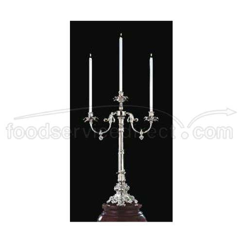 Apex Fountain Foxi Bright Heavy Nickel Finish Three Light Candelabra, 30 inch Height -- 2 per case.