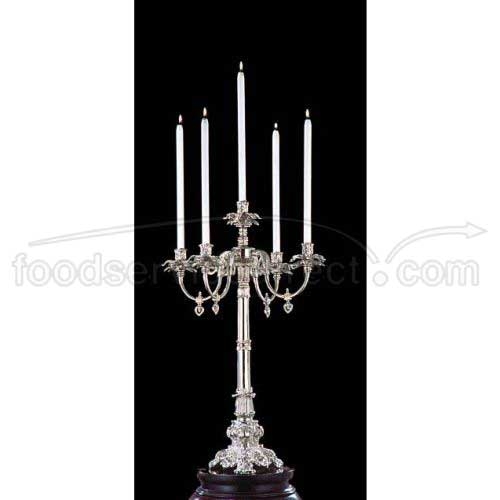 Apex Fountain Foxi Bright Heavy Nickel Finish Five Light Candelabra, 30 inch Height -- 2 per case.
